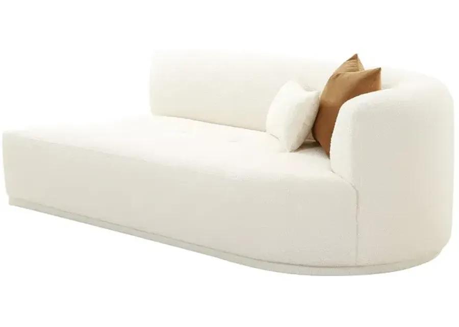 Fickle Cream Boucle Modular Armless Loveseat