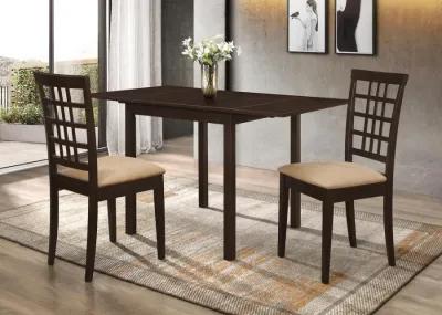 Kelso Rectangular Dining Table with Drop Leaf Cappuccino