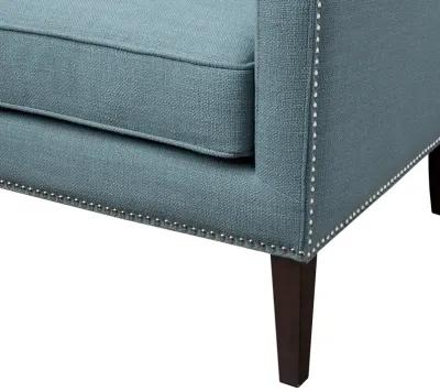 Madison Park Barton Blue Wing Chair