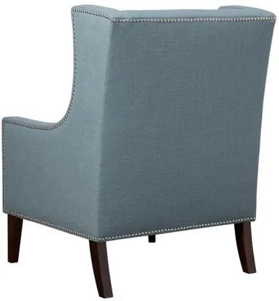 Madison Park Barton Blue Wing Chair