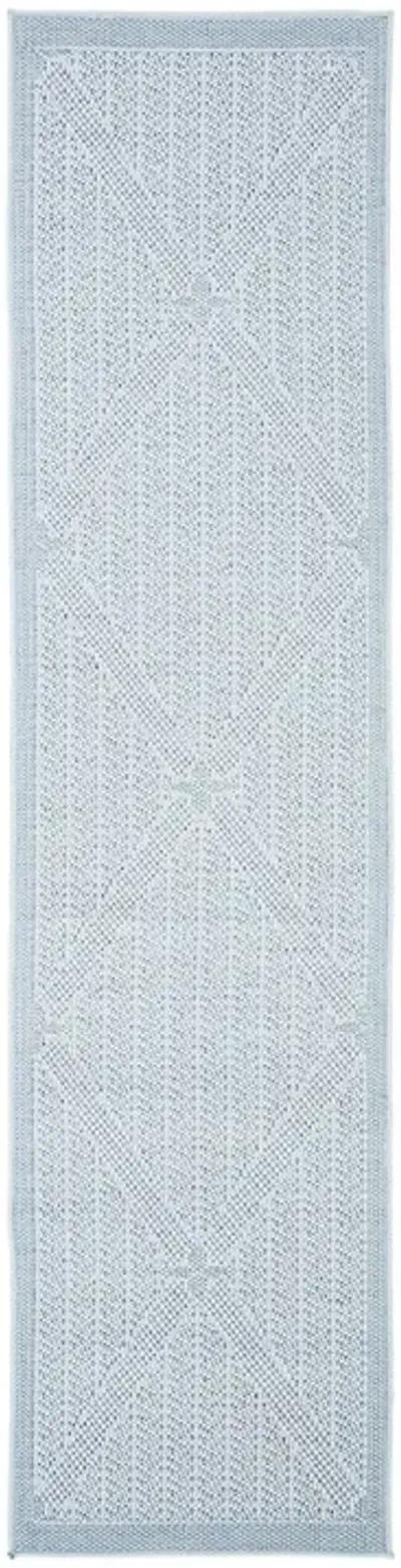 Safavieh BERMUDA 800 Collection BMU811M-28 Light Blue / Ivory 2' X 8'