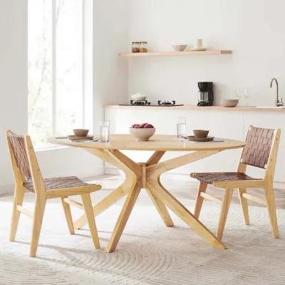 Crossroads 63" Oval Wood Dining Table