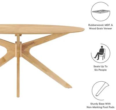 Crossroads 63" Oval Wood Dining Table