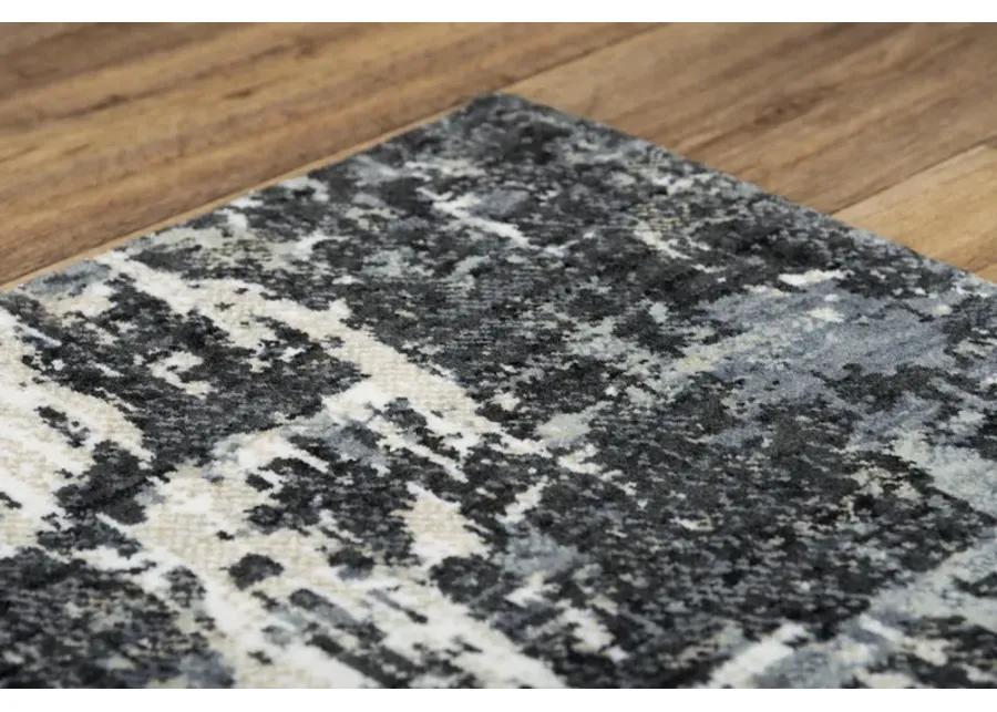 Elite Gray  Recycled Polyester 2'6" x 8' Runner Rug