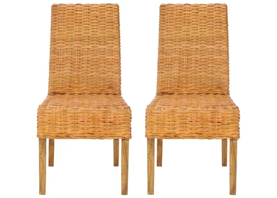 SANIBEL 18''H RATTAN SIDE CHAIR (SET OF 2)