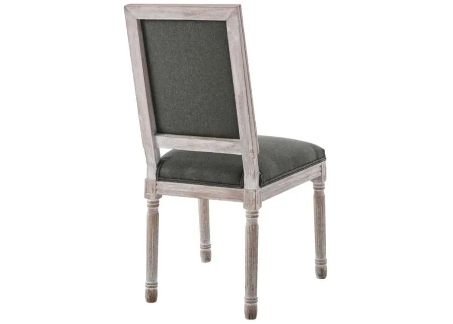 Court French Vintage Upholstered Fabric Dining Side Chair