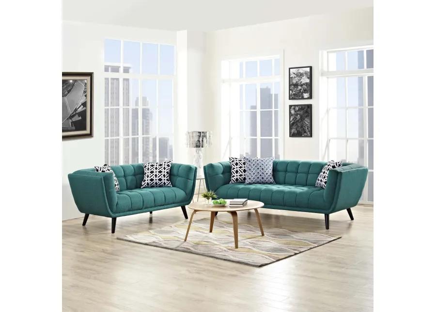 Bestow 2 Piece Upholstered Fabric Sofa and Loveseat Set