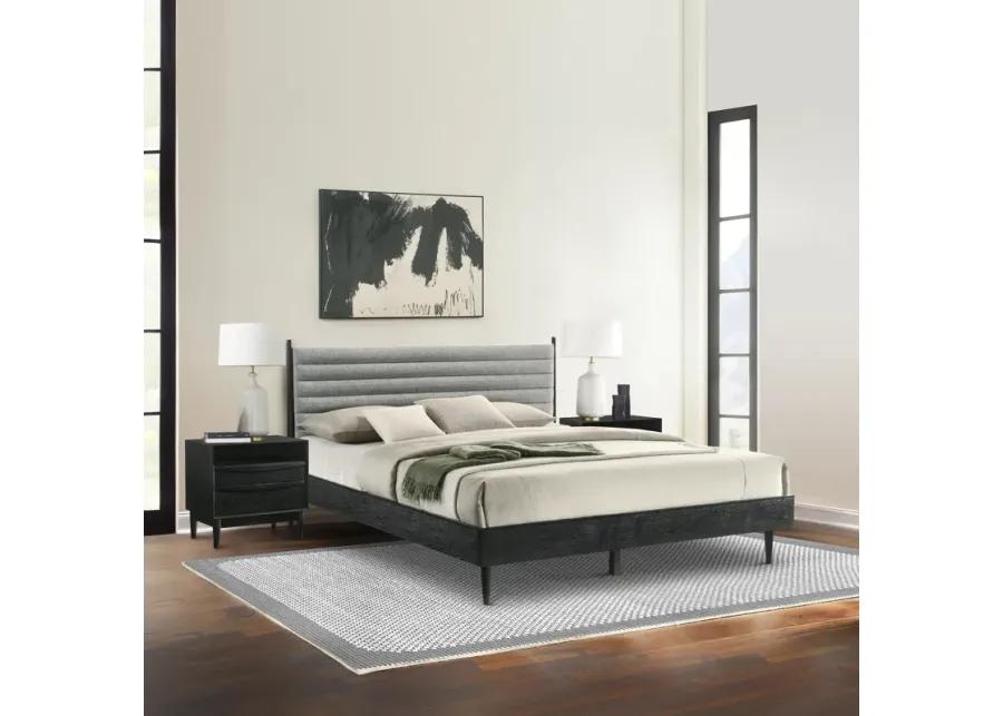 Artemio King 3 Piece Wood Bedroom Set in Black Finish