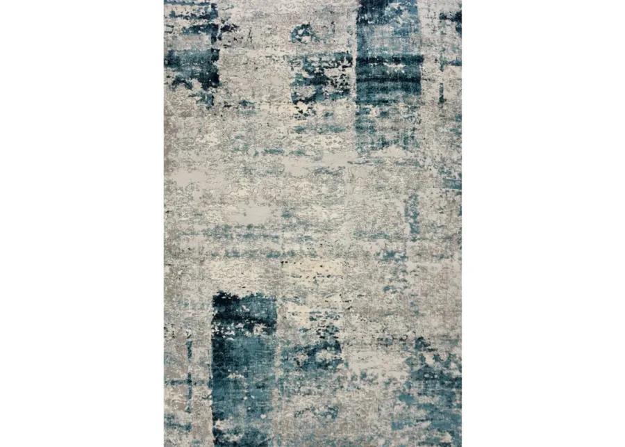 ARIELLA Blue & grey Rectangle 5'3 x 7'3 Rug