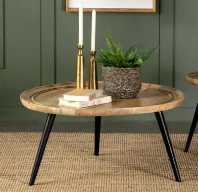 Aberdine Round Coffee Table with Trio Legs