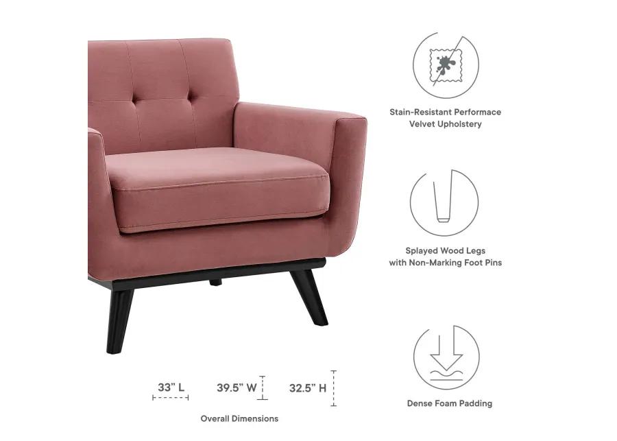 Engage Performance Velvet Armchair