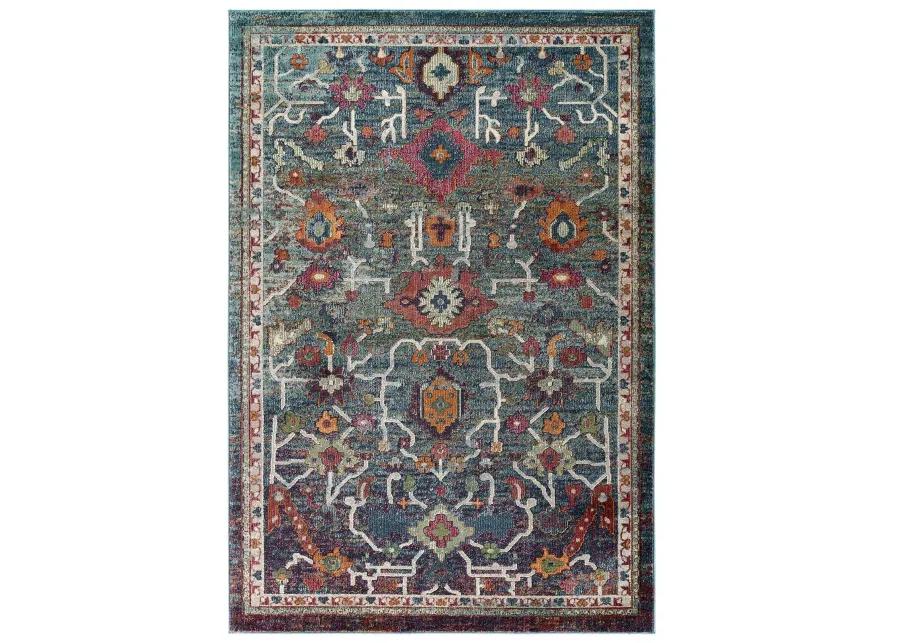 Tribute Every Distressed Vintage Floral 5x8 Area Rug