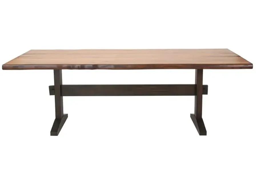 Bexley Rectangular Live Edge Dining Set Natural Honey and Espresso