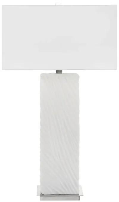 Pillar White Marble Table Lamp