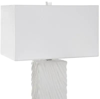 Pillar White Marble Table Lamp