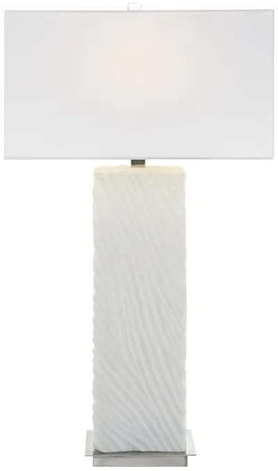 Pillar White Marble Table Lamp