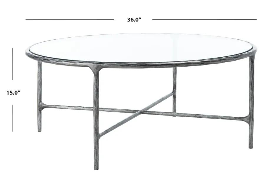 Jessa Round Metal Coffee Table