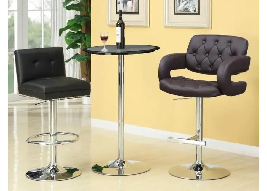 Brandi Adjustable Bar Stool Chrome and Brown