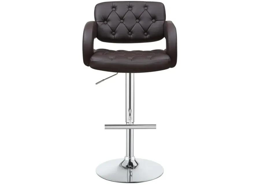 Brandi Adjustable Bar Stool Chrome and Brown