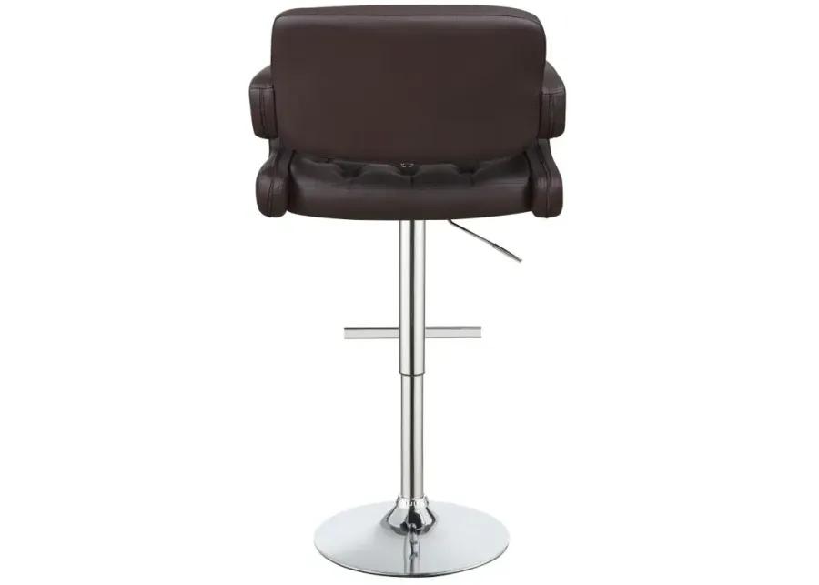 Brandi Adjustable Bar Stool Chrome and Brown