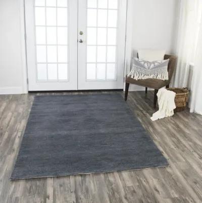 Fifth Avenue Dark Gray Solid Wool 9'x12' Rectangle Rug