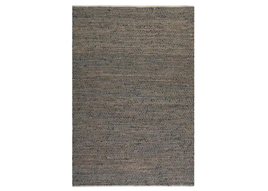 Tobais 5 X 8 Rescued Leather & Hemp Rug