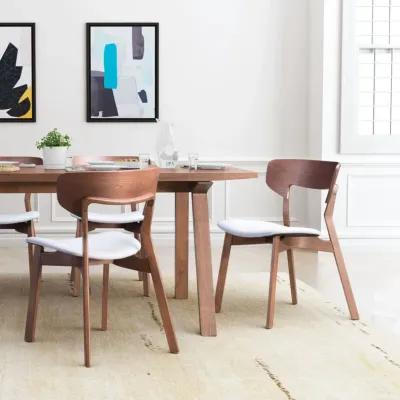 Russell Dining Chair (Set of 2) Walnut & Light Gray