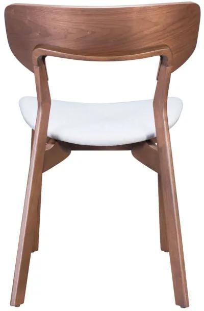 Russell Dining Chair (Set of 2) Walnut & Light Gray