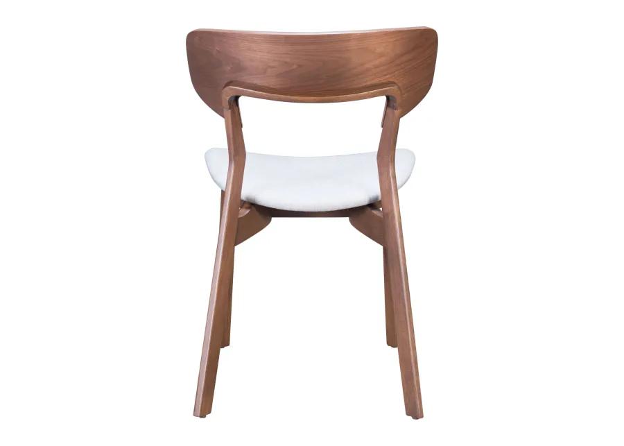 Russell Dining Chair (Set of 2) Walnut & Light Gray