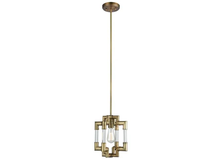 Brandon 10" Wide 1-Light Mini Pendant - Classic Brass