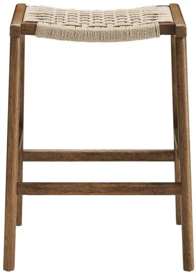 Saoirse Woven Rope Wood Counter Stool - Set of 2