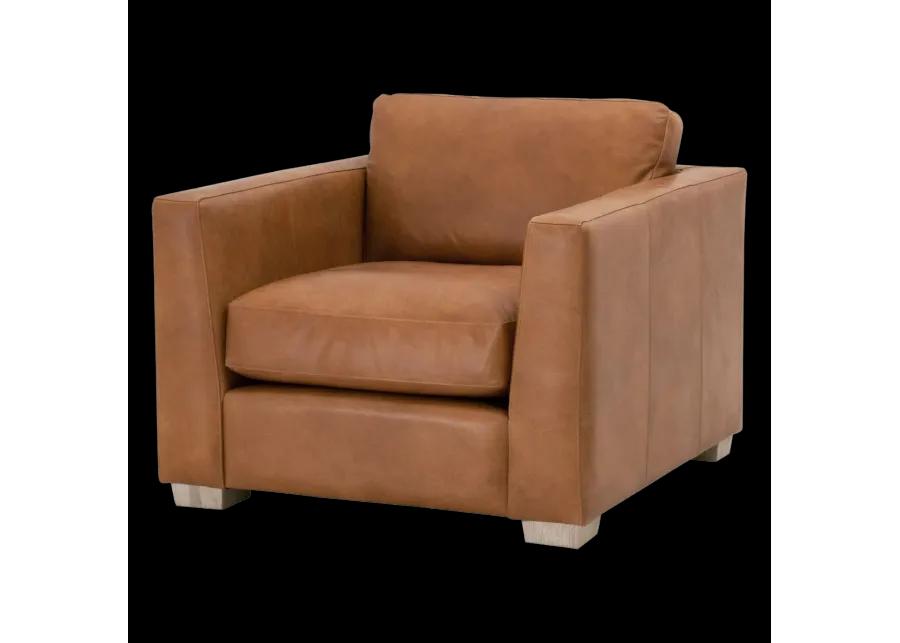 Hayden Leather Taper Armchair