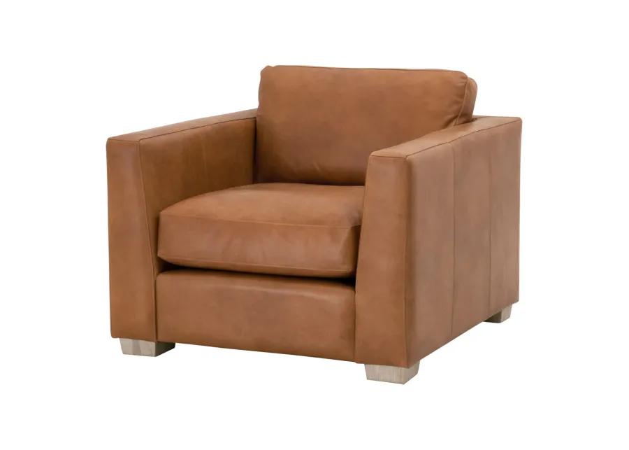 Hayden Leather Taper Armchair