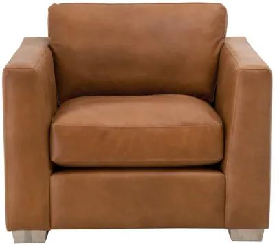 Hayden Leather Taper Armchair