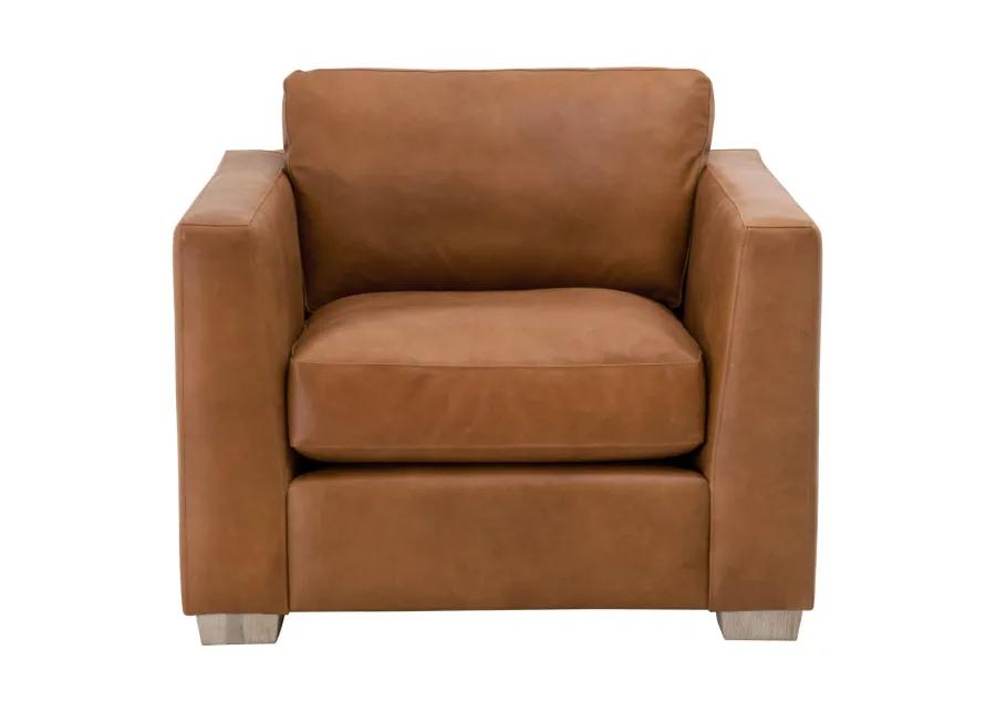 Hayden Leather Taper Armchair