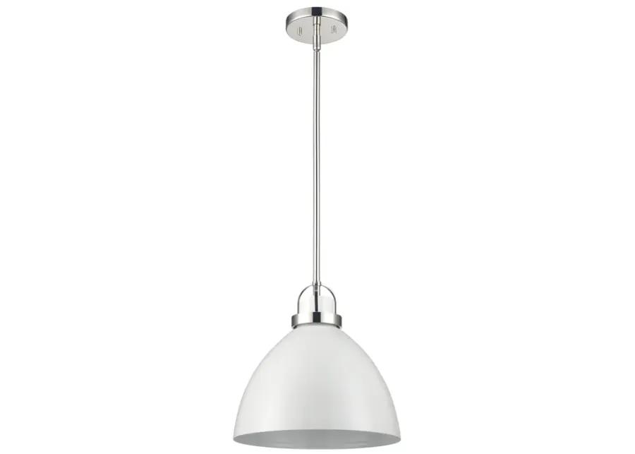 Somerville 12" Wide 1-Light Pendant - Gloss White