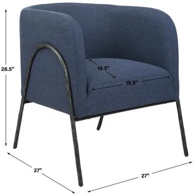 Jacobsen Denim Barrel Chair