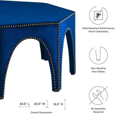 Victory Performance Velvet Ottoman