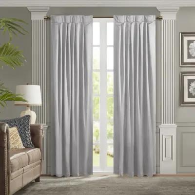 Croscill Classics Avignon Silver Pleat Curtain Panel with Tieback (Single)