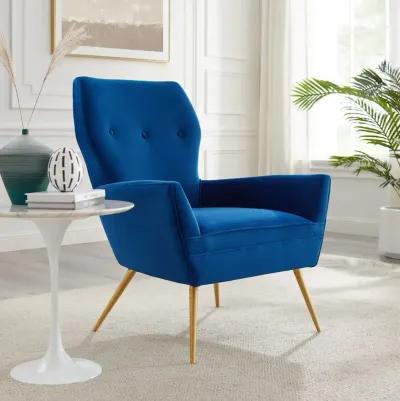 Renata Button Tufted Performance Velvet Armchair