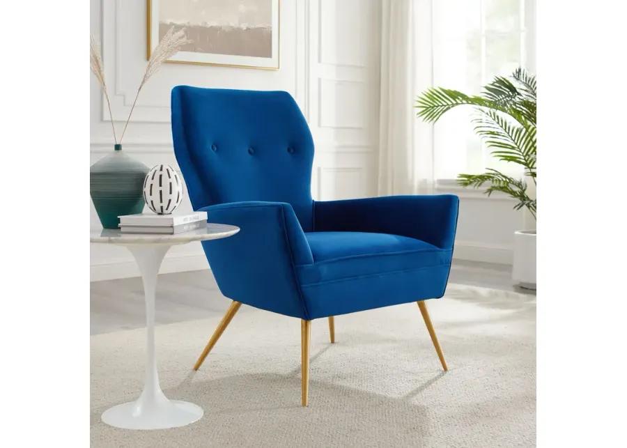 Renata Button Tufted Performance Velvet Armchair