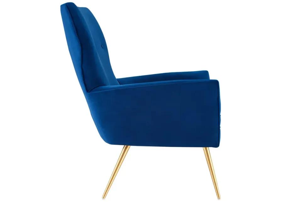 Renata Button Tufted Performance Velvet Armchair