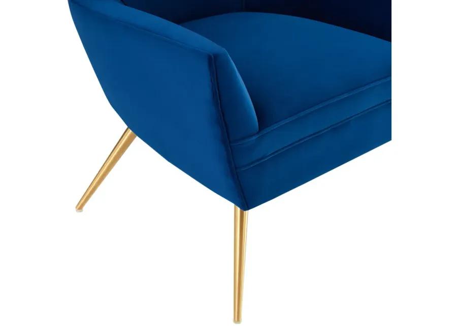 Renata Button Tufted Performance Velvet Armchair