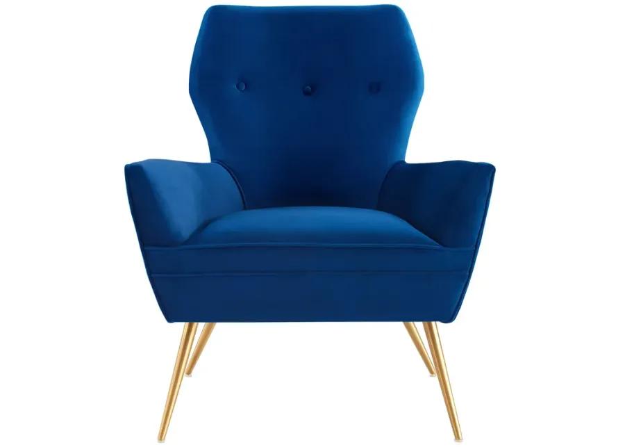 Renata Button Tufted Performance Velvet Armchair