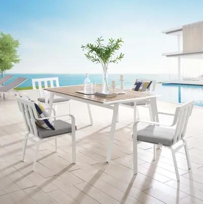 Baxley 5 Piece Outdoor Patio Aluminum Dining Set