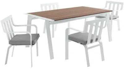 Baxley 5 Piece Outdoor Patio Aluminum Dining Set