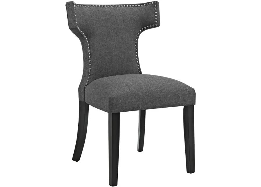 Curve Dining Side Chair Fabric Set of 2