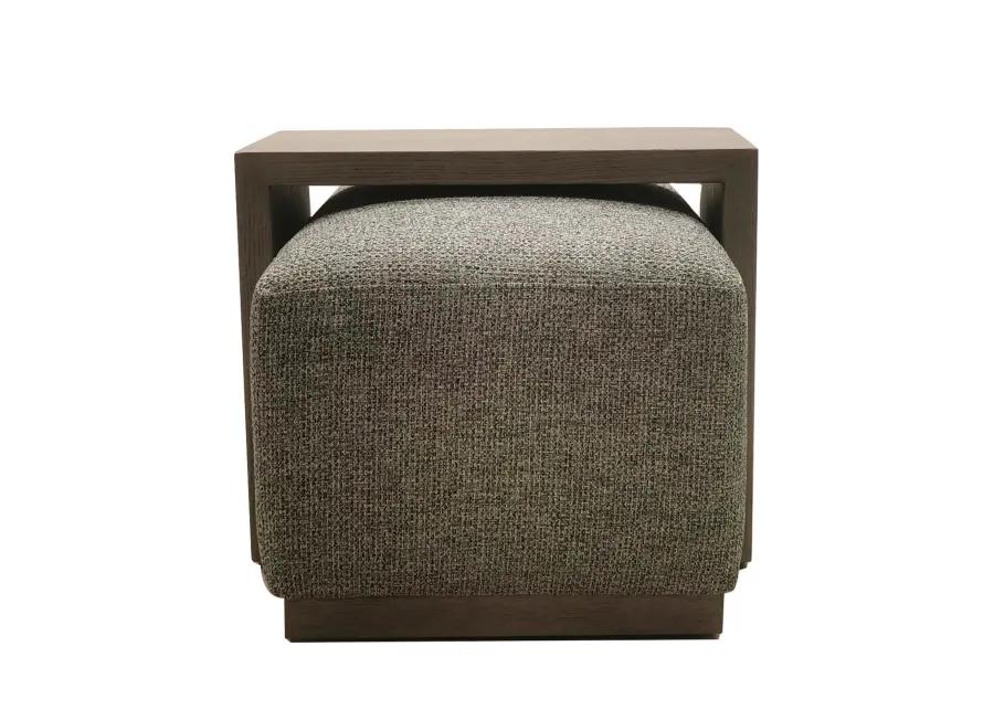 CH Tweed/Multi Peggy Bench/Cocktail Ottoman With Table