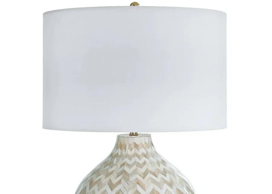 Chevron Bone Table Lamp (Natural)