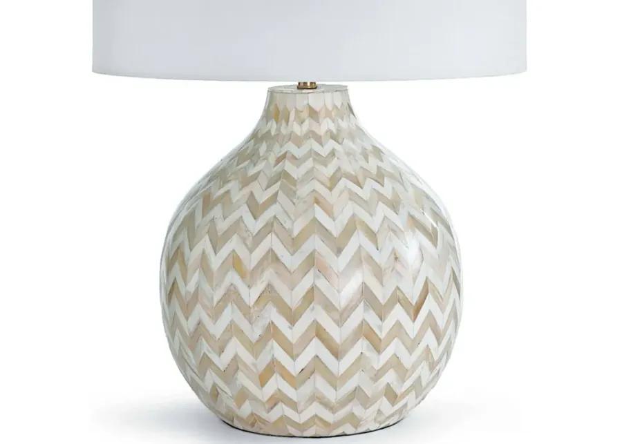 Chevron Bone Table Lamp (Natural)